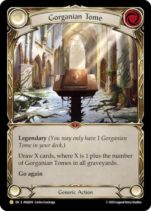 Gorganian Tome (Gold) [ANQ020] (Compendium of Rathe - Antiquity Pack)  Rainbow Foil | Magic Magpie