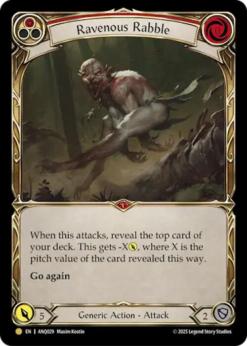 Ravenous Rabble (Red) (Gold) [ANQ029] (Compendium of Rathe - Antiquity Pack) | Magic Magpie