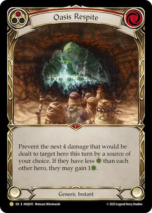 Oasis Respite (Red) (Gold) [ANQ035] (Compendium of Rathe - Antiquity Pack) | Magic Magpie