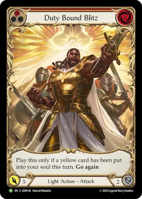 Duty Bound Blitz [GEM136] (GEM Pack 4)  Rainbow Foil | Magic Magpie