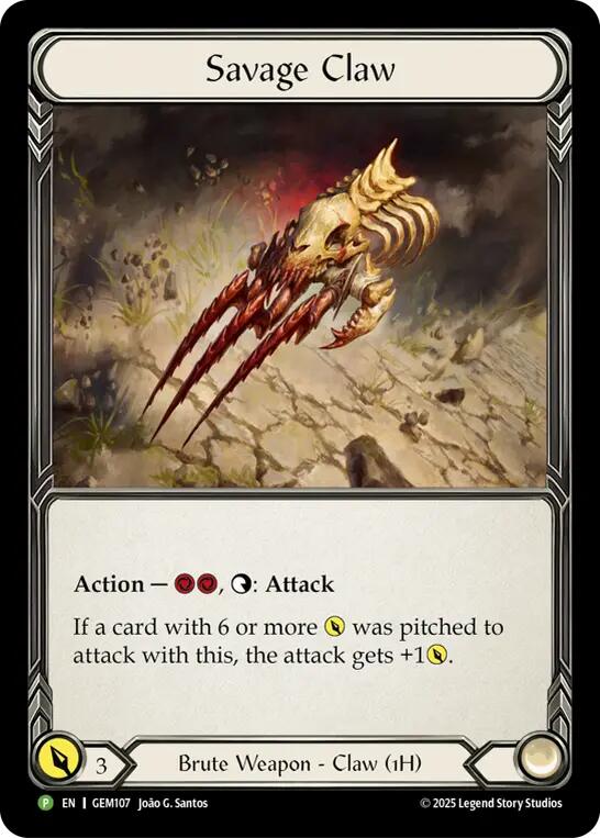 Savage Claw [GEM107] (GEM Pack 4)  Cold Foil | Magic Magpie