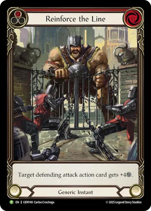 Reinforce the Line [GEM140] (GEM Pack 4)  Rainbow Foil | Magic Magpie