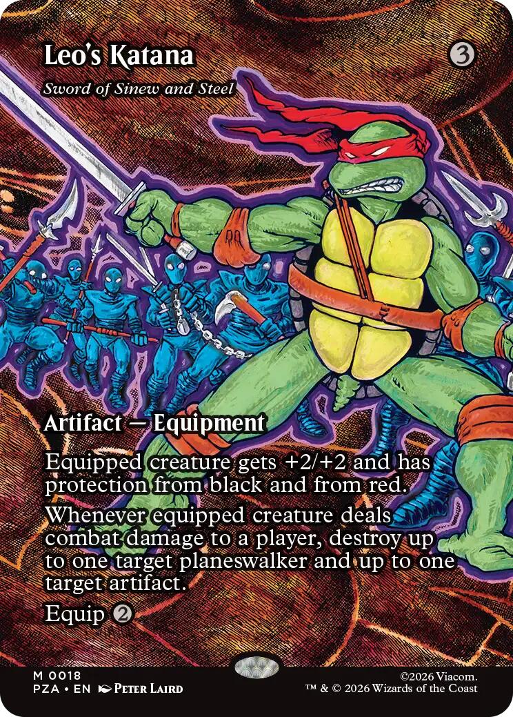 Leo's Katana - Sword of Sinew and Steel (Borderless) [Teenage Mutant Ninja Turtles Eternal-Legal] | Magic Magpie