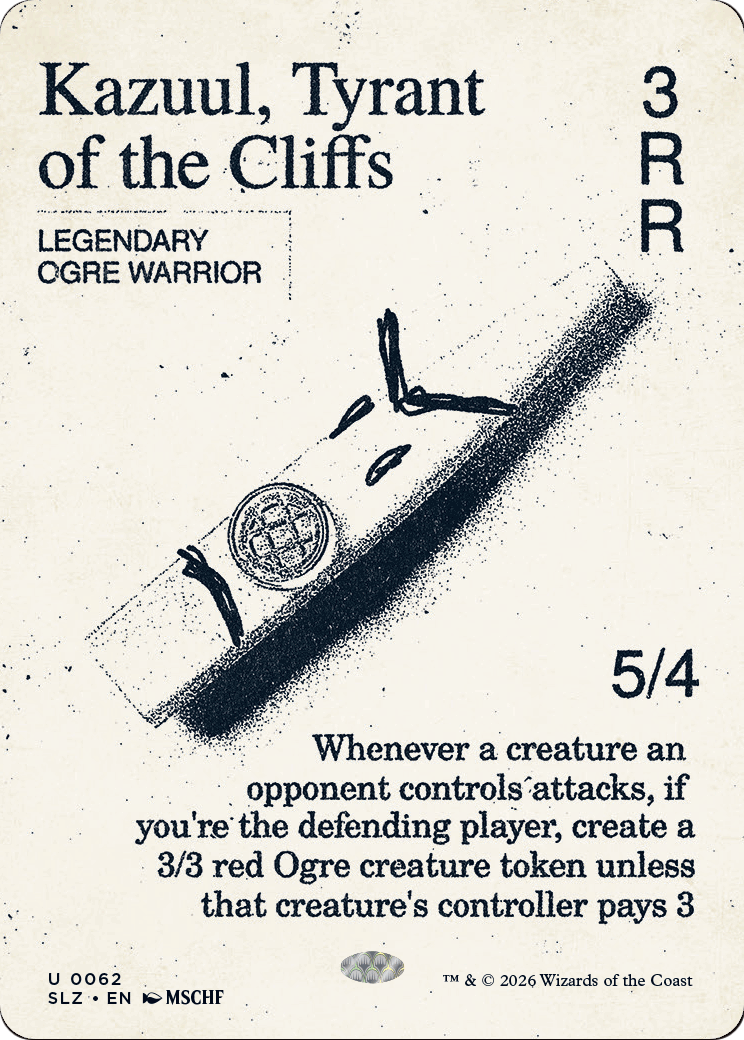 Kazuul, Tyrant of the Cliffs (0062) [Secret Lair x MSCHF: The Zeta Set] | Magic Magpie