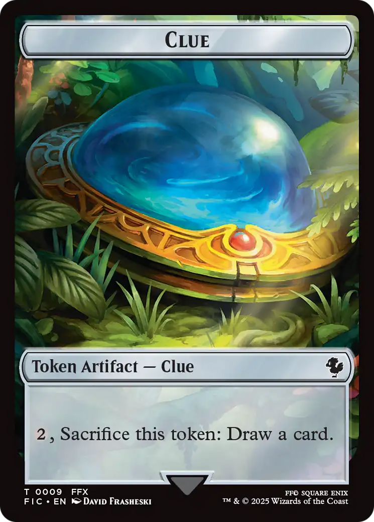 Clue // Treasure Double-Sided Token (Surge Foil) [FINAL FANTASY Commander Tokens] | Magic Magpie