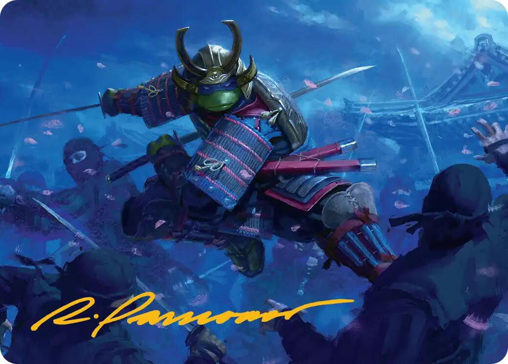 Leonardo, Sewer Samurai Art Card (1/54) (Gold-Stamped Signature) [Teenage Mutant Ninja Turtles Art Series] | Magic Magpie