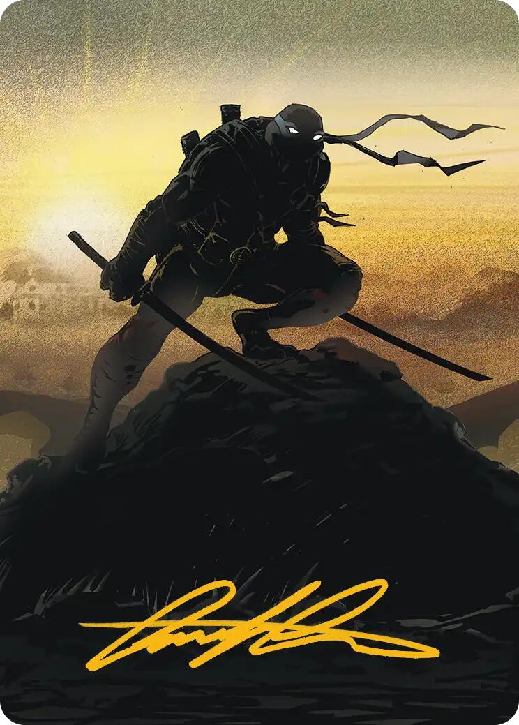 Leonardo, Sewer Samurai Art Card (20/54) (Gold-Stamped Signature) [Teenage Mutant Ninja Turtles Art Series] | Magic Magpie