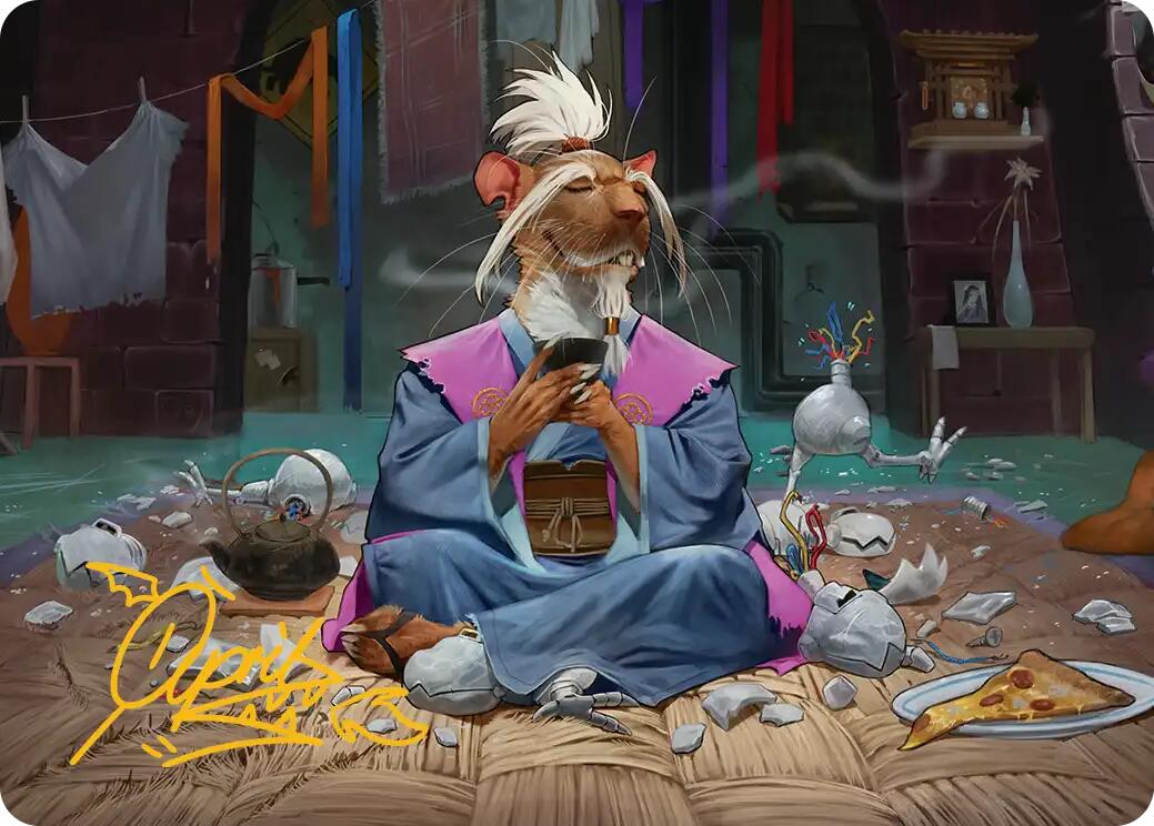 Splinter, Hamato Yoshi Art Card (Gold-Stamped Signature) [Teenage Mutant Ninja Turtles Art Series] | Magic Magpie