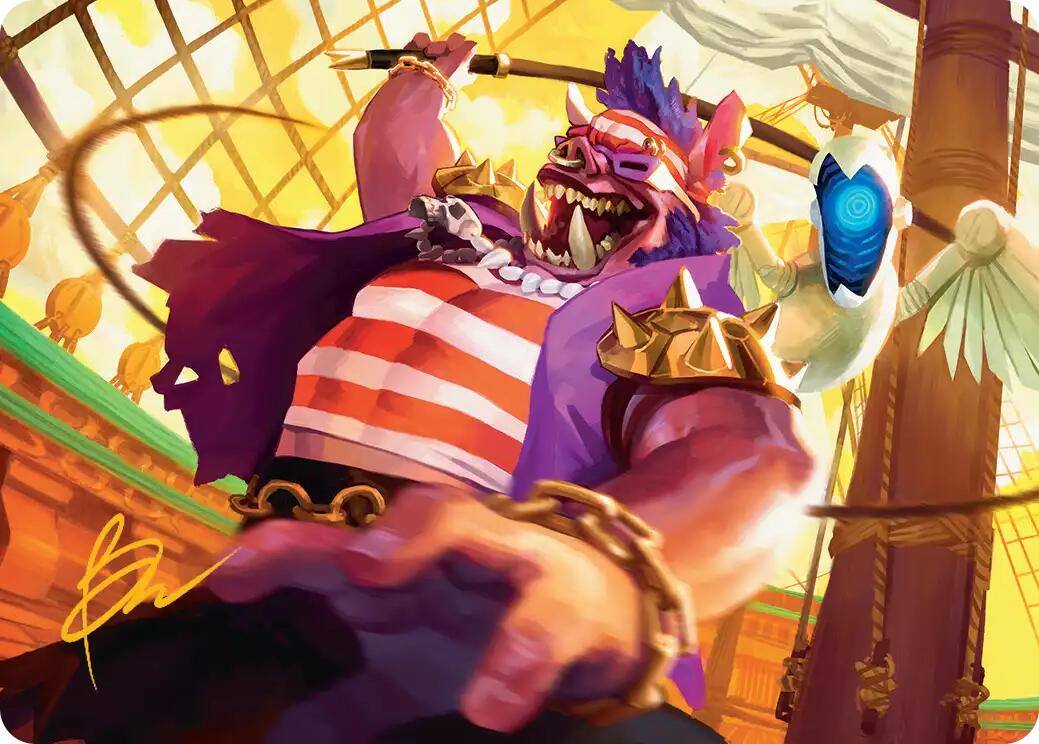 Bebop, Skull & Crossbones Art Card (Gold-Stamped Signature) [Teenage Mutant Ninja Turtles Art Series] | Magic Magpie