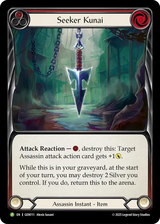 Seeker Kunai (Red) [GEM111] (GEM Pack 4)  Cold Foil | Magic Magpie