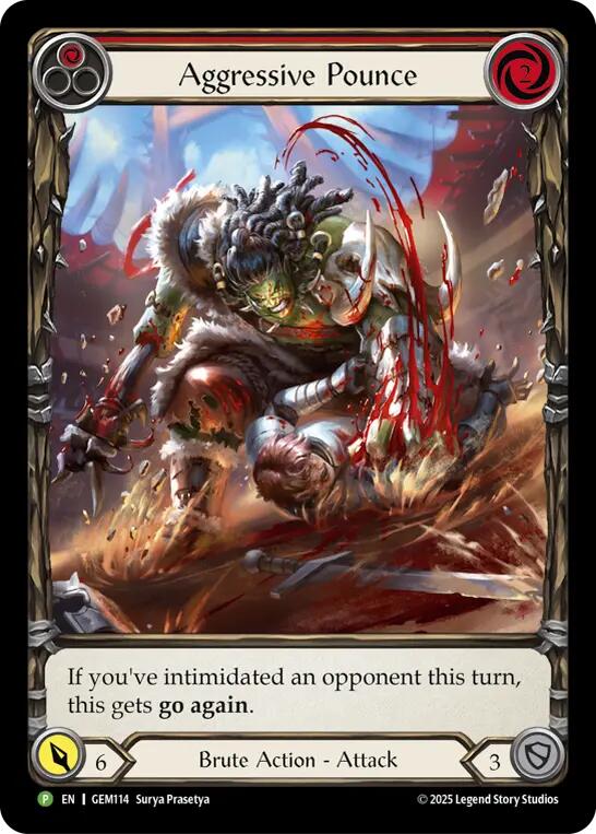 Aggressive Pounce (Red) [GEM114] (GEM Pack 4) | Magic Magpie