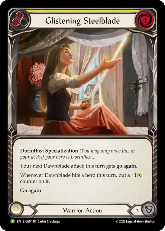 Glistening Steelblade [GEM118] (GEM Pack 4)  Rainbow Foil | Magic Magpie