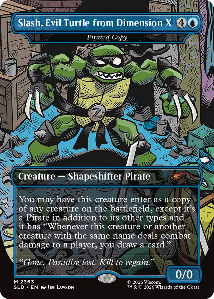 Slash, Evil Turtle from Dimension X - Pirated Copy [Secret Lair Drop Series] | Magic Magpie