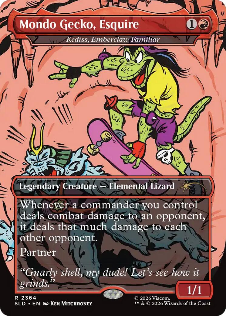 Mondo Gecko, Esquire - Kediss, Emberclaw Familiar [Secret Lair Drop Series] | Magic Magpie