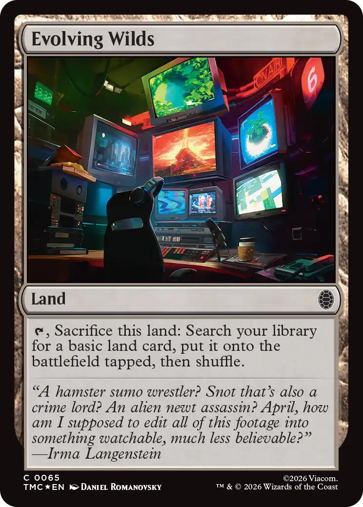Evolving Wilds (Surge Foil) [Teenage Mutant Ninja Turtles Commander] | Magic Magpie