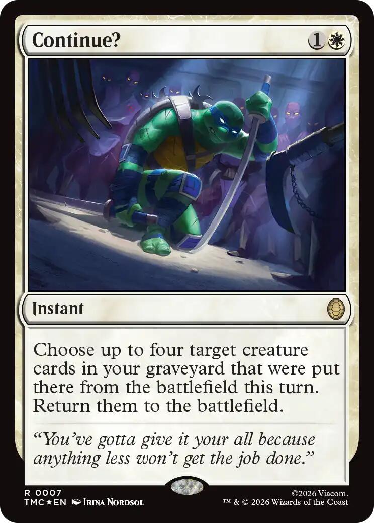 Continue? (Surge Foil) [Teenage Mutant Ninja Turtles Commander] | Magic Magpie