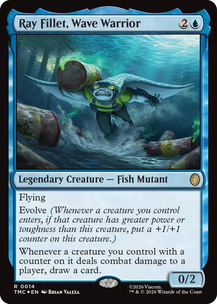 Ray Fillet, Wave Warrior (Surge Foil) [Teenage Mutant Ninja Turtles Commander] | Magic Magpie