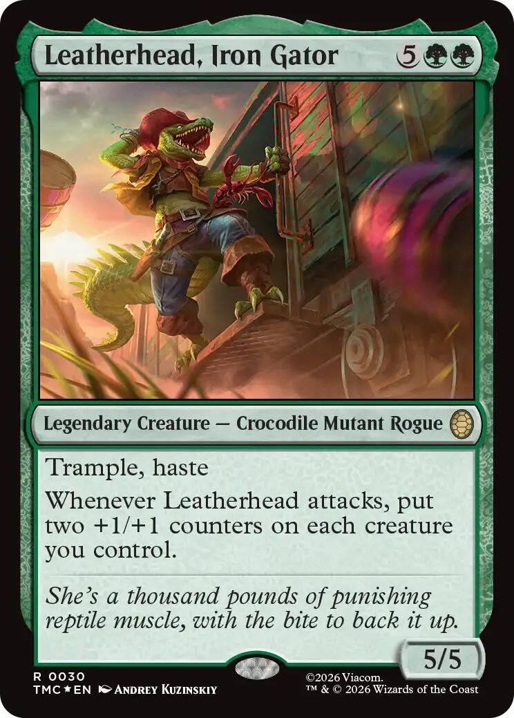 Leatherhead, Iron Gator (Surge Foil) [Teenage Mutant Ninja Turtles Commander] | Magic Magpie