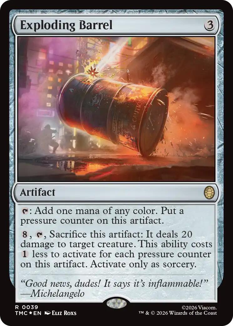Exploding Barrel (Surge Foil) [Teenage Mutant Ninja Turtles Commander] | Magic Magpie
