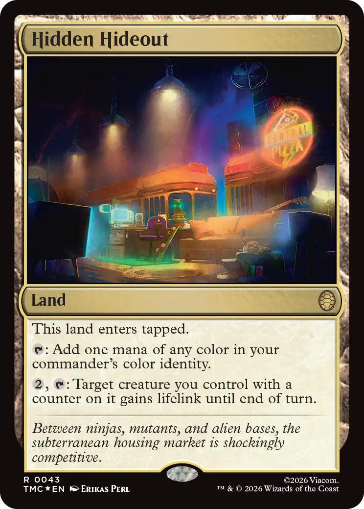 Hidden Hideout (Surge Foil) [Teenage Mutant Ninja Turtles Commander] | Magic Magpie