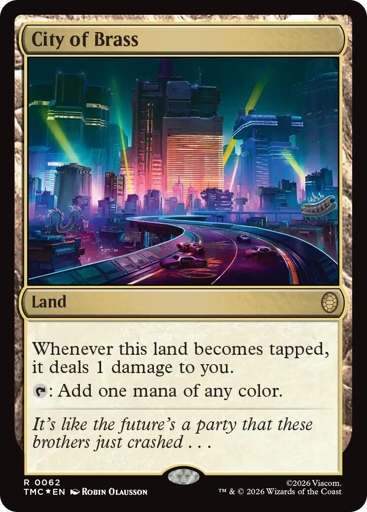 City of Brass (Surge Foil) [Teenage Mutant Ninja Turtles Commander] | Magic Magpie