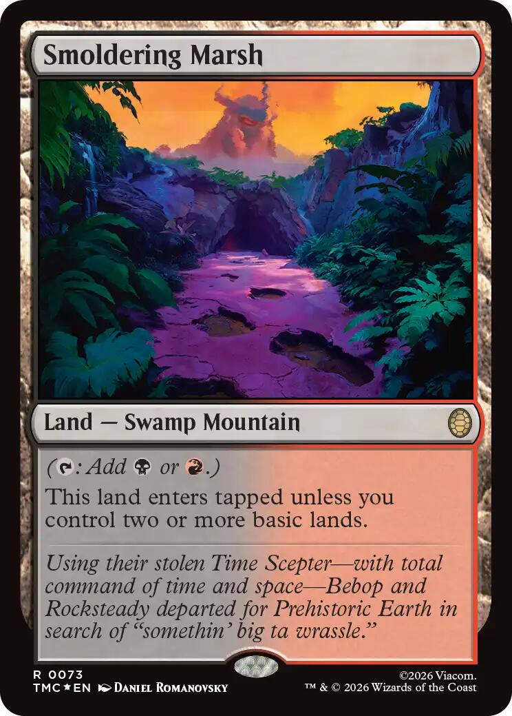 Smoldering Marsh (Surge Foil) [Teenage Mutant Ninja Turtles Commander] | Magic Magpie