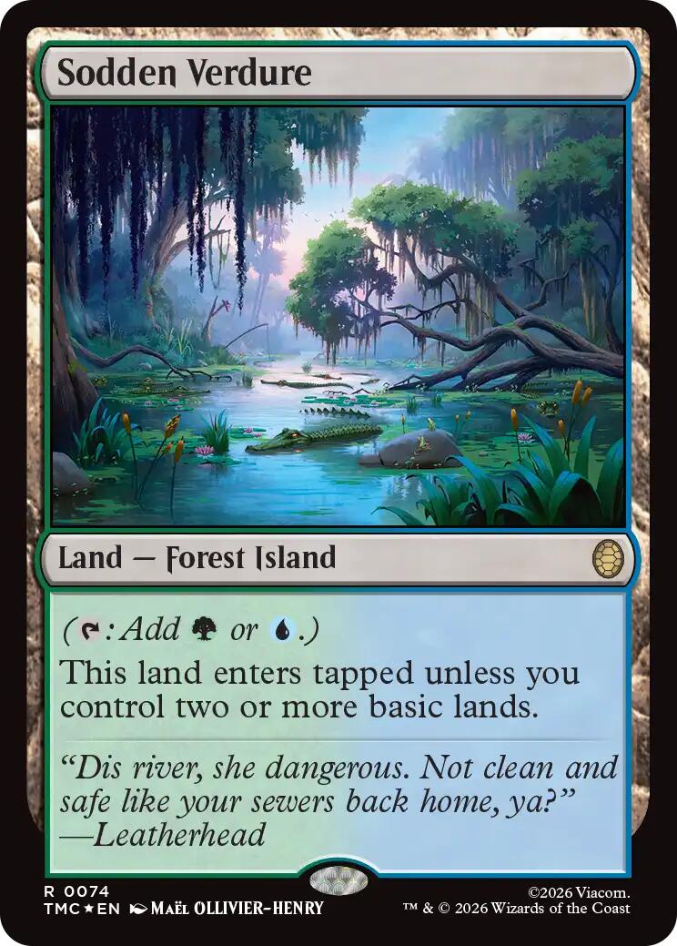 Sodden Verdure (Surge Foil) [Teenage Mutant Ninja Turtles Commander] | Magic Magpie