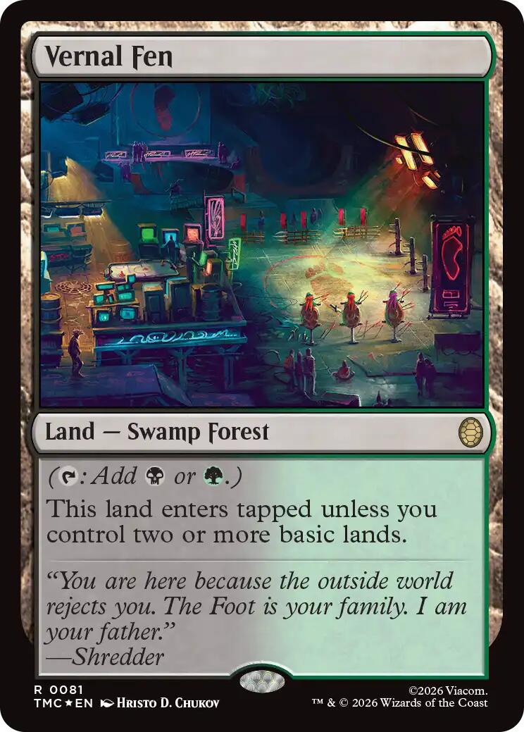 Vernal Fen (Surge Foil) [Teenage Mutant Ninja Turtles Commander] | Magic Magpie