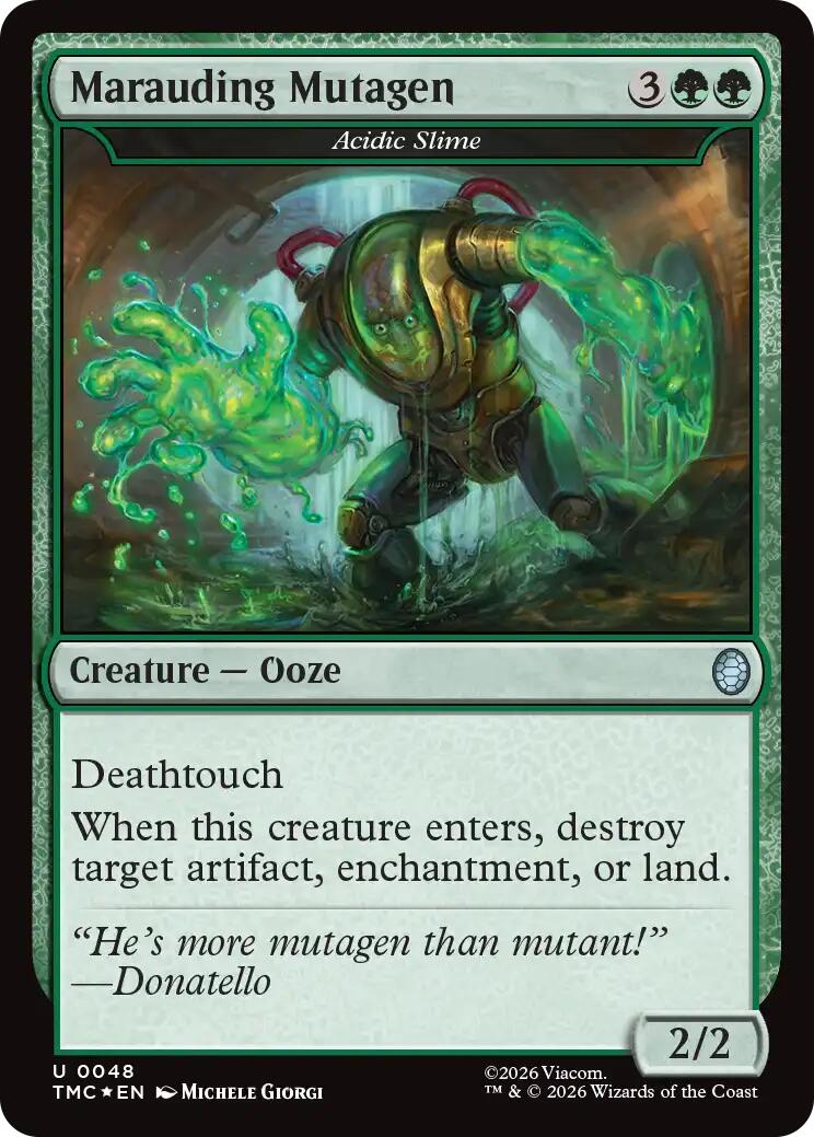 Marauding Mutagen - Acidic Slime (Surge Foil) [Teenage Mutant Ninja Turtles Commander] | Magic Magpie