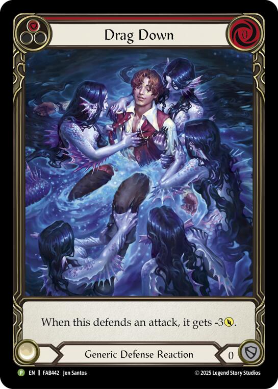 Drag Down (Red) [PEN331] (Promo)  Rainbow Foil | Magic Magpie