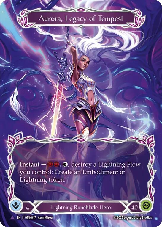 Aurora, Legacy of the Tempest (Marvel) [OMN047] (Omens of the Third Age)  Cold Foil | Magic Magpie