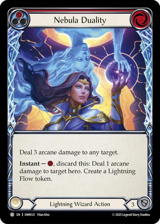 Nebula Duality (Red) [OMN121] (Omens of the Third Age)  Rainbow Foil | Magic Magpie