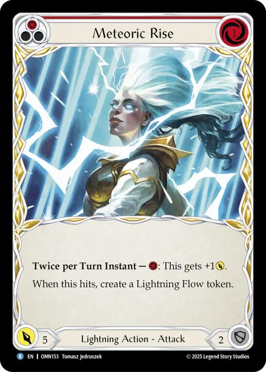 Meteoric Rise [OMN153] (Omens of the Third Age)  Rainbow Foil | Magic Magpie