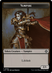 Vampire (0006) // Vampire Demon Double-Sided Token [The Lost Caverns of Ixalan Commander Tokens] | Magic Magpie