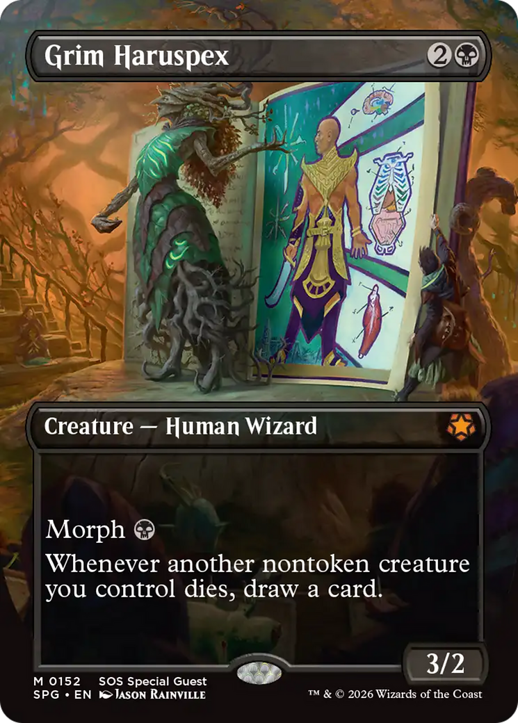 Grim Haruspex (Borderless) [Secrets of Strixhaven Special Guests] | Magic Magpie