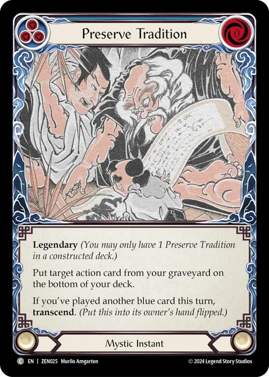 Preserve Tradition // Inner Chi [ZEN025] (Part the Mistveil Zen Blitz Deck) | Magic Magpie