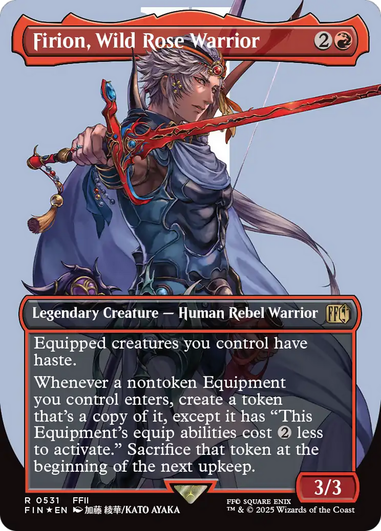 Firion, Wild Rose Warrior (Borderless) (Surge Foil) [FINAL FANTASY] | Magic Magpie