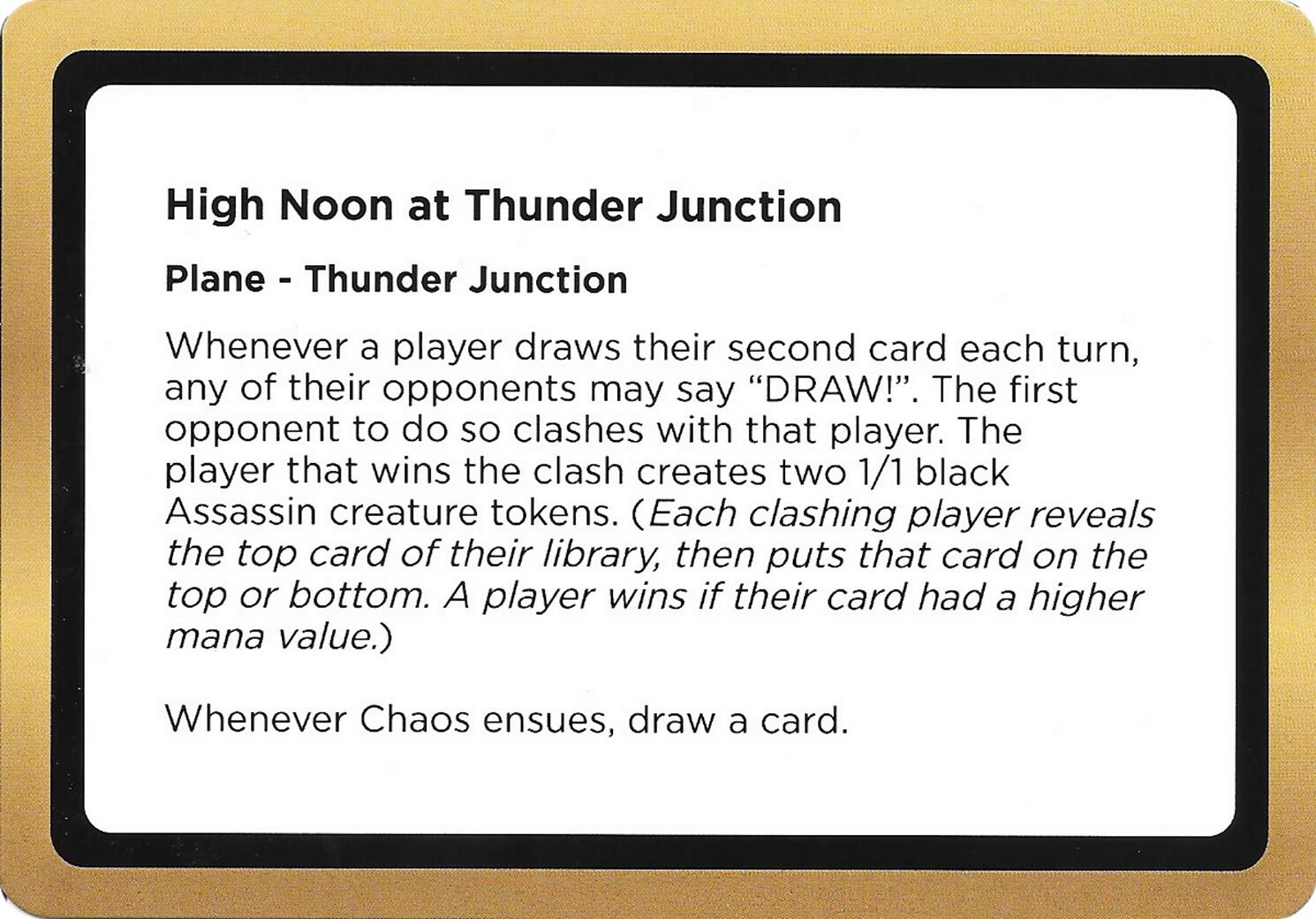 High Noon at Thunder Junction (Black Lotus Unknown Planechase) [Oversize Cards] | Magic Magpie