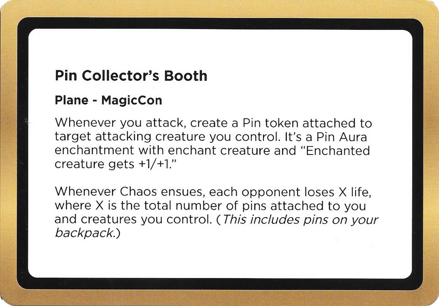 Pin Collector's Booth (Black Lotus Unknown Planechase) [Oversize Cards] | Magic Magpie