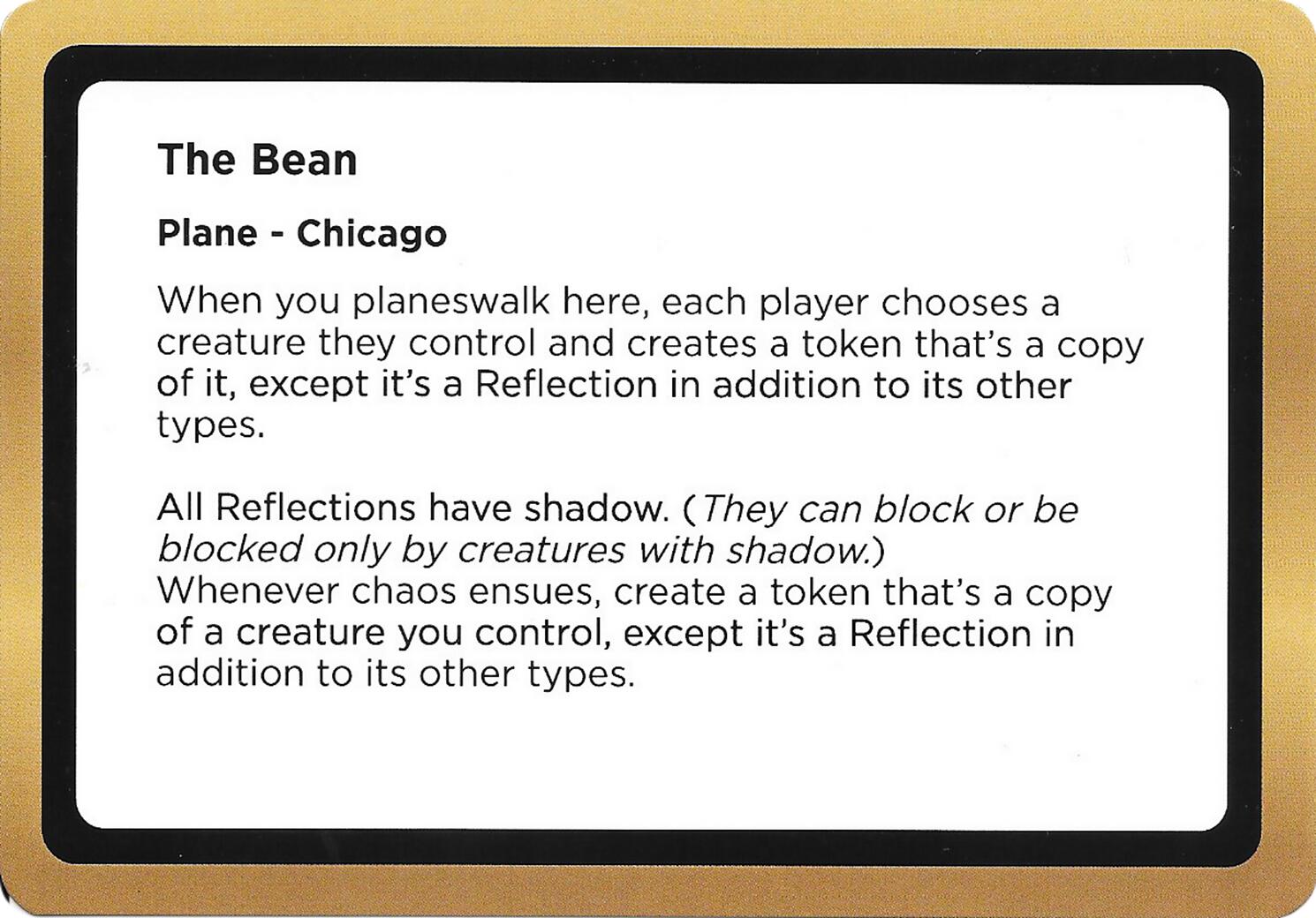 The Bean (Black Lotus Unknown Planechase) [Oversize Cards] | Magic Magpie