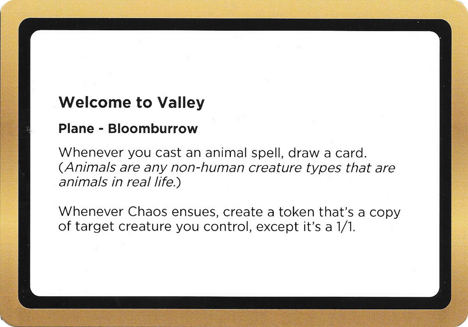 Welcome to Valley (Black Lotus Unknown Planechase) [Oversize Cards] | Magic Magpie