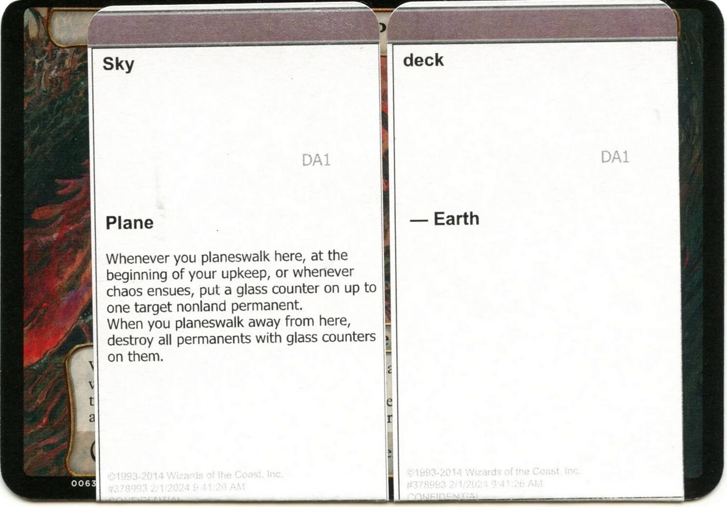Sky Deck (Black Lotus Unknown Planechase) [Oversize Cards] | Magic Magpie