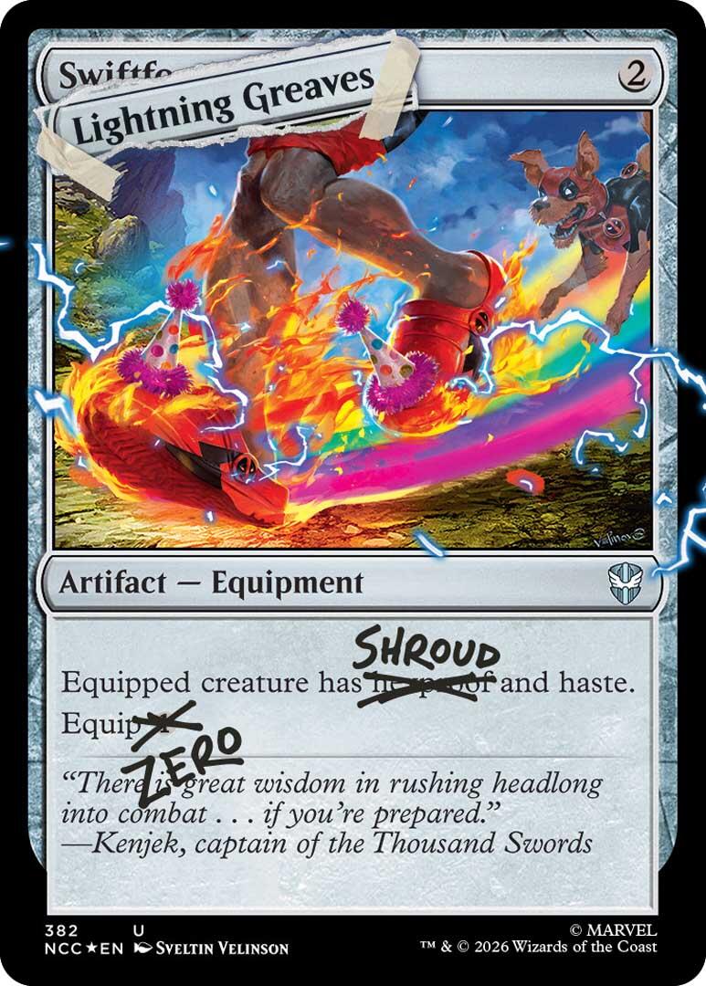 Lightning Greaves (382) (Pool Party Foil) [Secret Lair Drop Series] | Magic Magpie