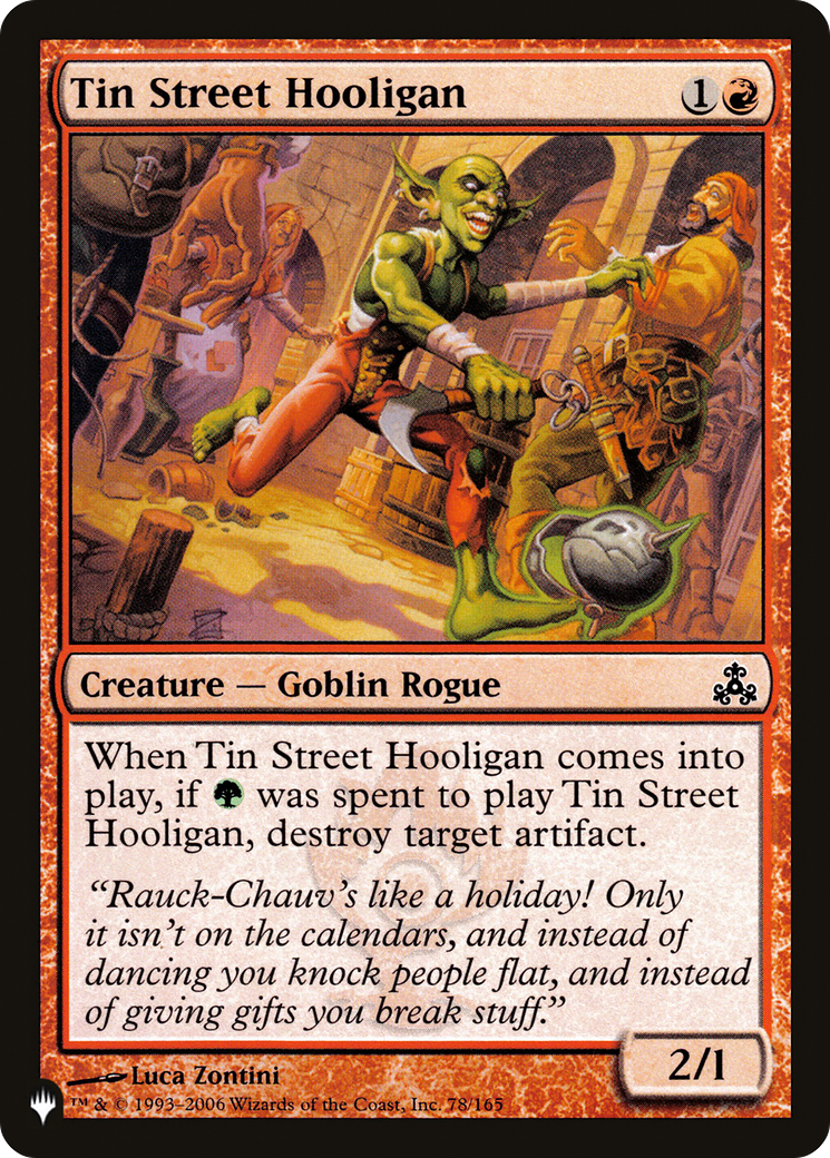 Tin Street Hooligan [The List Reprints] | Magic Magpie