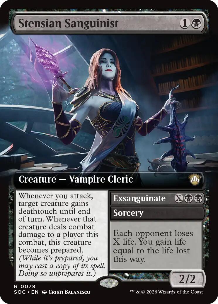 Stensian Sanguinist (Extended Art) [Secrets of Strixhaven Commander] | Magic Magpie