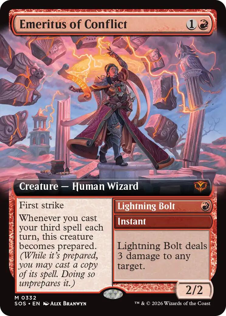Emeritus of Conflict (Extended Art) [Secrets of Strixhaven] | Magic Magpie