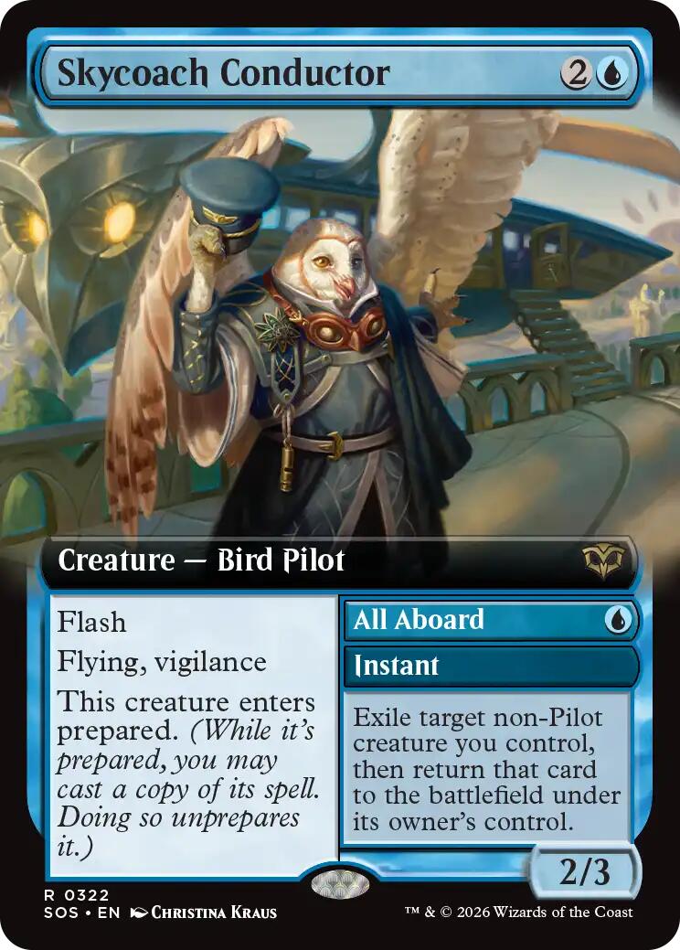 Skycoach Conductor (Extended Art) [Secrets of Strixhaven] | Magic Magpie