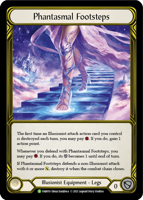 Phantasmal Footsteps (Golden) [FAB019] (Promo)  Cold Foil | Magic Magpie