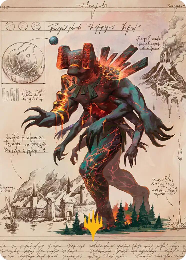 Magmablood Archaic Art Card (Gold-Stamped Planeswalker Symbol) [Secrets of Strixhaven Art Series] | Magic Magpie