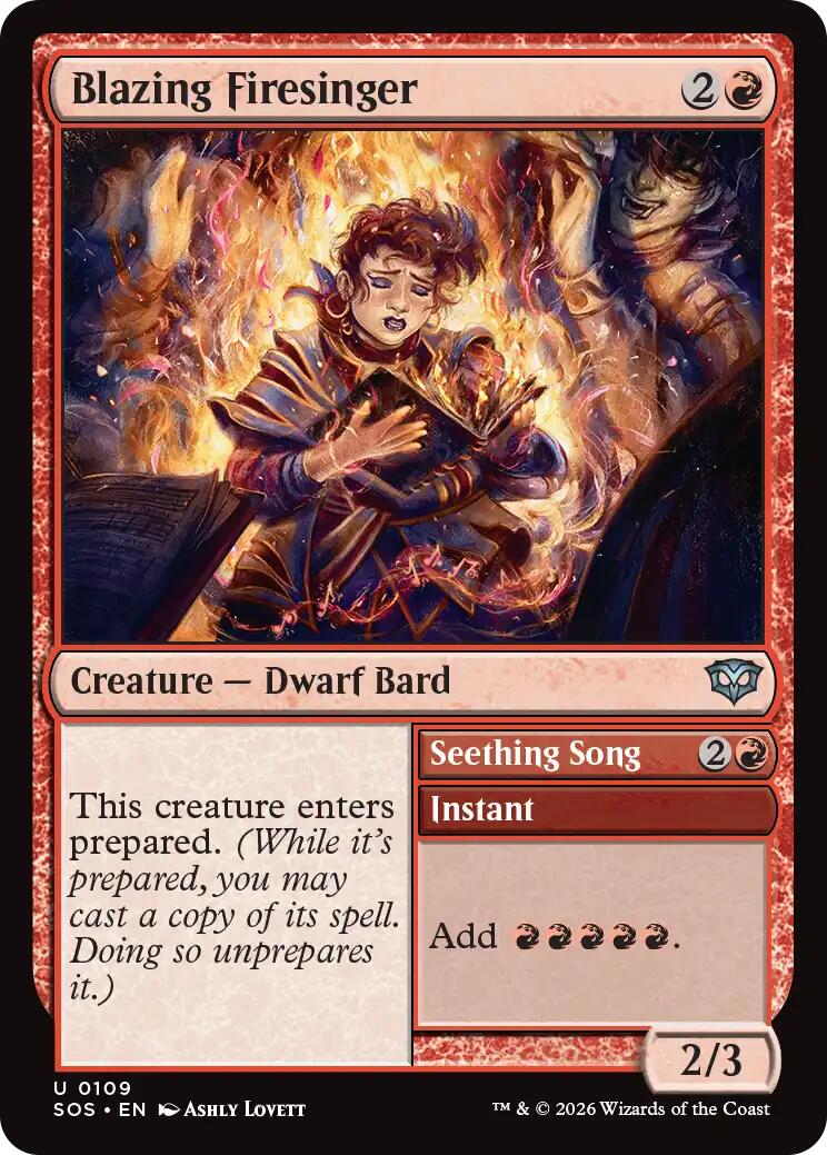Blazing Firesinger [Secrets of Strixhaven] | Magic Magpie